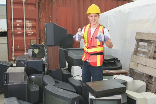 Professional team performing house clearance in Dalston